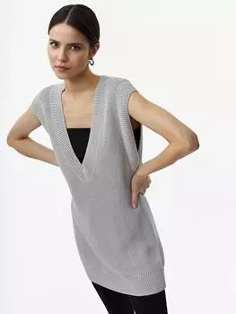 Удлиненный жилет из вискозы