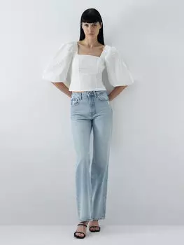 Укороченная блуза из хлопка