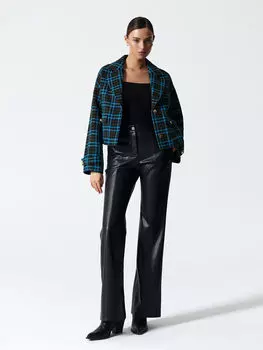 Укороченный жакет в клетку