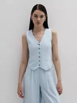 Укороченный жилет из крепа