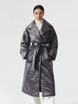 Утепленное пальто из плащевой ткани