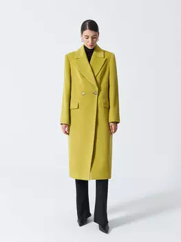 Утепленное пальто из шерсти