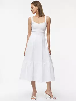 Ярусная юбка миди