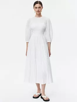 Ярусное платье из сжатой ткани