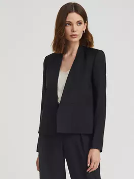 Жакет из шерсти без лацканов