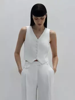 Жилет из смесового льна