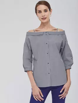 Блуза на бретелях с открытыми плечами