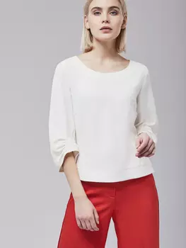 Блуза с рельефной резинкой на рукавах