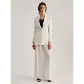 Льняной однобортный жакет