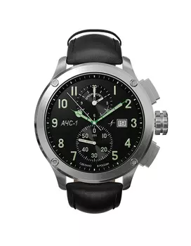 АЧС-1 3520.D 44 мм кварц хронограф стальные матовые