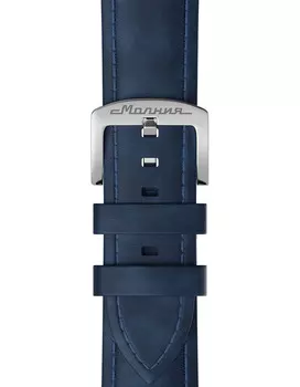Кожа нубук, синий, 24 мм, система быстрой замены, пряжка-бакля