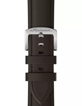 Кожа нубук, темно-коричневый, 24 мм, система быстрой замены, пряжка-бакля