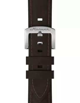 Кожа нубук, темно-коричневый, система быстрой замены, пряжка-бакля
