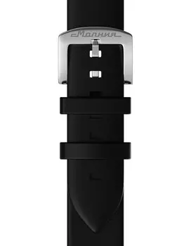 Натуральная кожа, гладкий, черный, 20 мм, пряжка-бакля