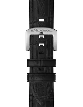 Натуральная кожа с тиснением, черный, пряжка-бакля