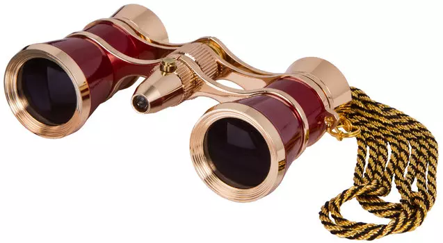 Бинокль Levenhuk (Левенгук) Broadway 325F с подсветкой и цепочкой, красный