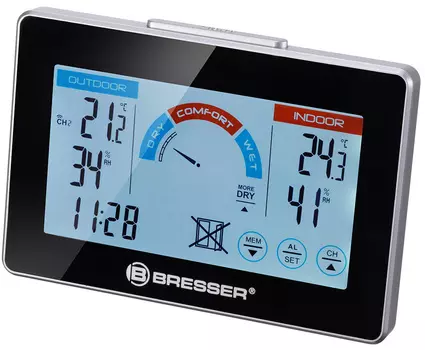 Гигрометр Bresser (Брессер) DCF с функцией рекомендации проветривания помещений