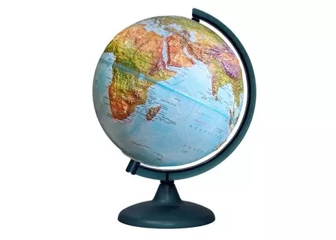 Глобус «Двойная карта» рельефный диаметром 250 мм, с подсветкой