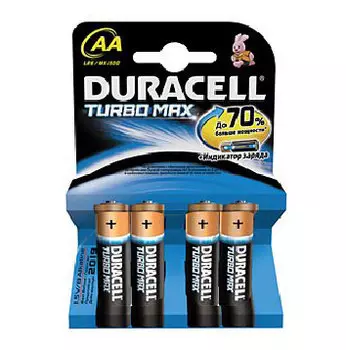 Элемент питания Duracell Turbo Max AA LR6 (4 шт.)