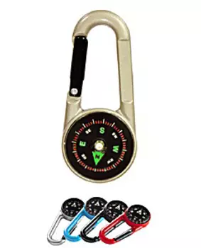 Компас Kromatech 30 мм, жидкостный, с карабином (металл)