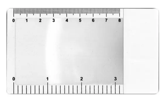 Линза Френеля Kromatech 3х, 115х65 мм, гибкая, линейка-закладка