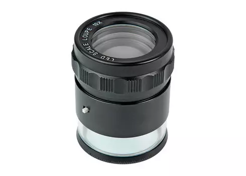 Лупа измерительная Veber 10х, 28 мм, с подсветкой (7175)