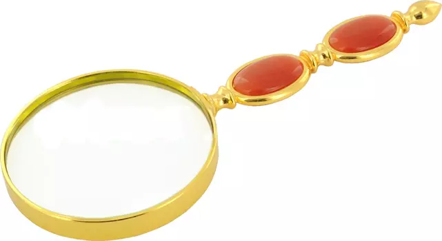 Лупа на ручке 3x, металл, цветная (16-72)