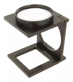 Лупа складная 3x, пластик, на подставке (29-75)