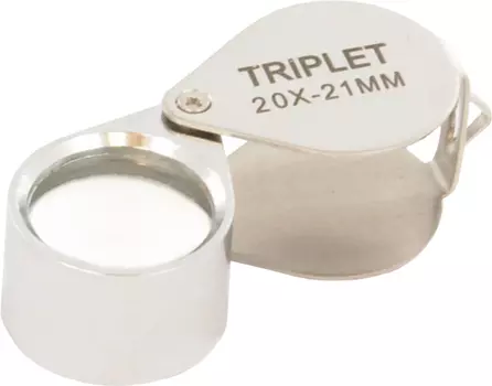 Лупа ювелирная 10x, металл, с подсветкой (11-21)