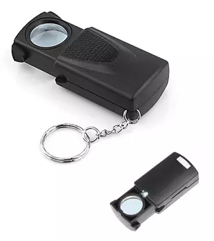 Лупа ювелирная 45x, пластик, с подсветкой (19-21)