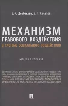 Механизм правового воздействия в системе социального воздействия. Монография