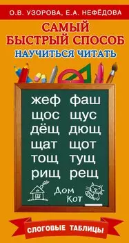 Самый быстрый способ научиться читать. Слоговые таблицы