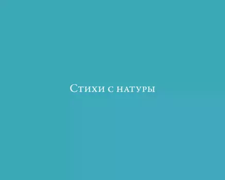 Стихи с натуры