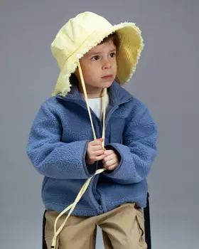 Детская куртка Unisex из флиса с меховым эффектом, голубой