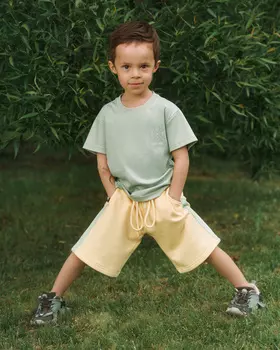 Детские шорты бермуды Unisex, лимонный сорбет