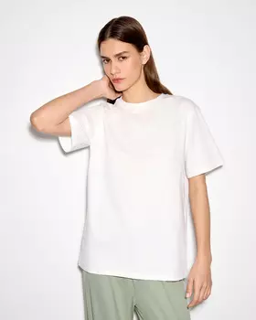 Футболка оверсайз, из хлопка с эластаном, белый