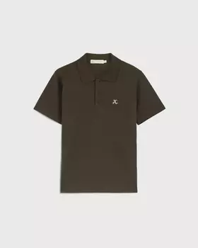 Футболка поло прямого кроя, хаки