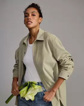 Хлопковая рубашка из вельвета Unisex, зеленый