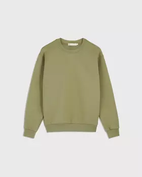 Хлопковый свитшот оверсайз Unisex, матча