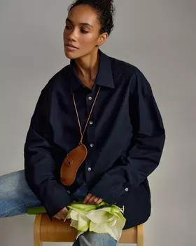 Рубашка Unisex из 100% хлопка, темно-синий