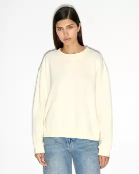 Свитшот оверсайз, из 100% хлопка, белый