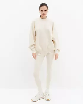 Свитшот с рукавами бочками, светло-бежевый