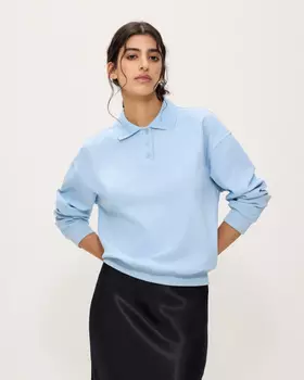 Толстовка поло, голубой