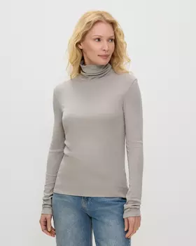 Водолазка из модала с шерстью, бежевый