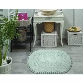 AVRORA (ментол) Коврик для ванной кружевной 60х100