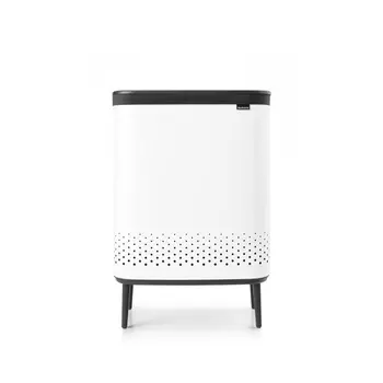 Бак для белья двухсекционный 90 л Brabantia Bo Laundry Bin Hi белый