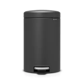 Бак мусорный с педалью 12 л Brabantia NewIcon минерально-графитовый