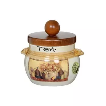 Банка для чая с деревянной крышкой LCS Натюрморт