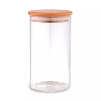 Банка для сыпучих продуктов 1,2 л TimA деревянная крышка