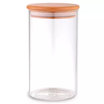 Банка для сыпучих продуктов 1,45 л TimA деревянная крышка